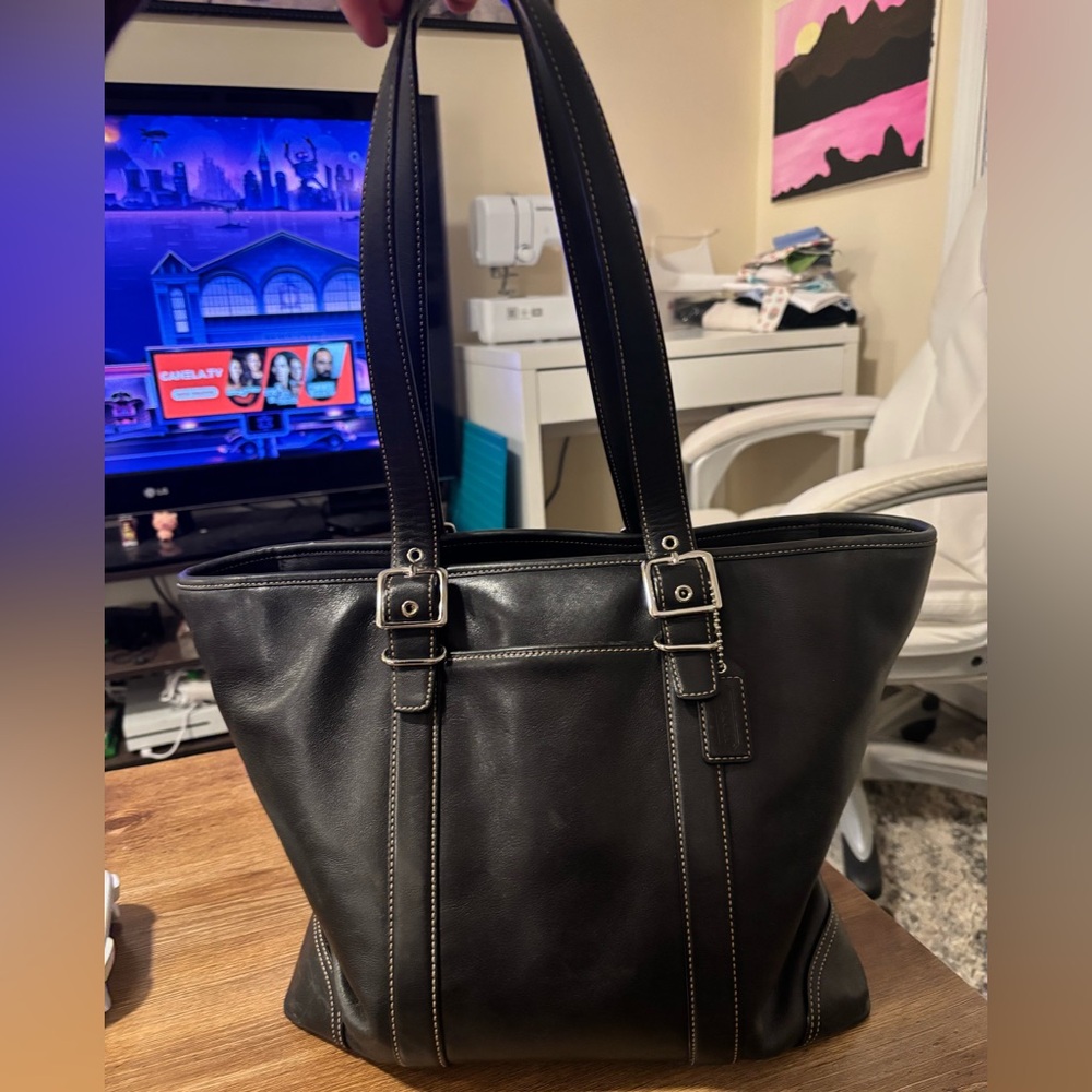COACH leather tote bag